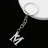 Simple Style Letter Stainless Steel Inlay Zircon Bag Pendant Keychain sku image 1