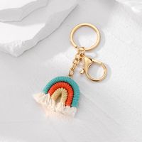 Casual Cute Simple Style Color Block Alloy Cotton Rope Keychain main image 2