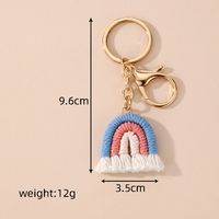 Casual Cute Simple Style Color Block Alloy Cotton Rope Keychain main image 3