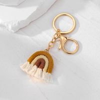 Casual Cute Simple Style Color Block Alloy Cotton Rope Keychain main image 4