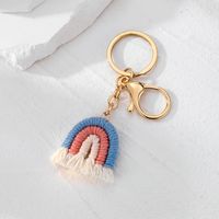 Casual Cute Simple Style Color Block Alloy Cotton Rope Keychain main image 5