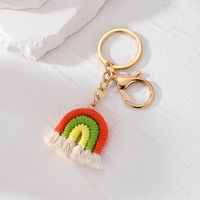 Casual Cute Simple Style Color Block Alloy Cotton Rope Keychain sku image 6