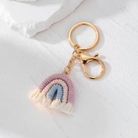 Casual Cute Simple Style Color Block Alloy Cotton Rope Keychain sku image 7