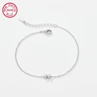 Sterling Silver White Gold Plated Simple Style Classic Style Letter Plating Inlay Zircon Bracelets sku image 13