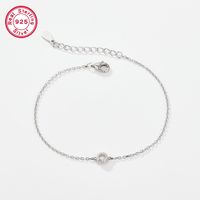 Argent Sterling Or Blanc Plaqué Style Simple Style Classique Lettre Placage Incruster Zircon Bracelets sku image 14