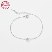 Sterling Silver White Gold Plated Simple Style Classic Style Letter Plating Inlay Zircon Bracelets sku image 15