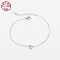 Sterling Silver White Gold Plated Simple Style Classic Style Letter Plating Inlay Zircon Bracelets sku image 24