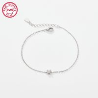 Sterling Silver White Gold Plated Simple Style Classic Style Letter Plating Inlay Zircon Bracelets sku image 21