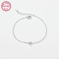 Sterling Silver White Gold Plated Simple Style Classic Style Letter Plating Inlay Zircon Bracelets sku image 22