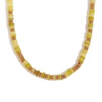 Rostfreier Stahl 18 Karat Vergoldet Dame Ferien Geometrisch Perlen Halskette sku image 3