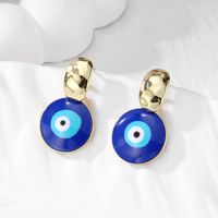 1 Pair Vintage Style Simple Style Heart Shape Eye Zinc Alloy Drop Earrings main image 2