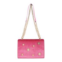 Women's Velvet Cloth Solid Color Vintage Style Flip Cover Shoulder Bag sku image 2