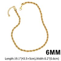 Copper 18K Gold Plated Retro Roman Style Solid Color Necklace main image 3