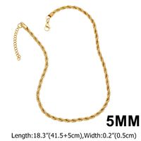 Copper 18K Gold Plated Retro Roman Style Solid Color Necklace main image 4