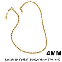 Copper 18K Gold Plated Retro Roman Style Solid Color Necklace main image 5