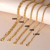 Copper 18K Gold Plated Retro Roman Style Solid Color Necklace main image 2