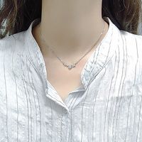 Plata Esterlina Elegante Dulce Forma De Corazón Embutido Diamante Artificial Collar Colgante main image 5