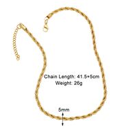 Copper 18K Gold Plated Retro Roman Style Solid Color Necklace sku image 4