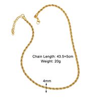 Copper 18K Gold Plated Retro Roman Style Solid Color Necklace sku image 3
