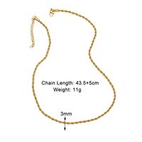 Copper 18K Gold Plated Retro Roman Style Solid Color Necklace sku image 1
