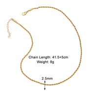 Copper 18K Gold Plated Retro Roman Style Solid Color Necklace sku image 2