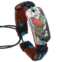 Leather Fashion Geometric Bracelet  (four-color Ropes Are Made) Nhpk1547-four-color Ropes Are Made sku image 2