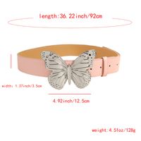Streetwear Butterfly Pu Leather Ferroalloy Belt Buckle Women's Leather Belts main image 4