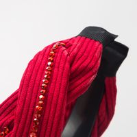 Women's Casual Modern Style Color Block Cloth Criss Cross Inlay Rhinestones Hair Band main image 3