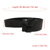 Casual Simple Style Solid Color Pu Leather Knot Artificial Leather Women's Leather Belts main image 4