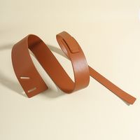 Casual Simple Style Solid Color Pu Leather Knot Artificial Leather Women's Leather Belts main image 8