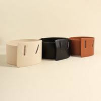 Casual Simple Style Solid Color Pu Leather Knot Artificial Leather Women's Leather Belts main image 9