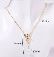 Copper Gold Plated Elegant Luxurious Angel Pearl Earrings Necklace main image 2