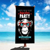 Vacation Lion Monkey Jaguar Superfine Fiber Beach Towel sku image 1