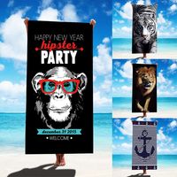 Vacation Lion Monkey Jaguar Superfine Fiber Beach Towel main image 1