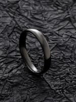 Simple Style Classic Style Solid Color Stainless Steel Men's Rings sku image 1