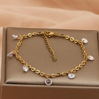 Stainless Steel 18K Gold Plated Basic Solid Color Bracelets main image 1