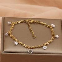 Stainless Steel 18K Gold Plated Basic Solid Color Bracelets main image 7