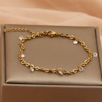 Stainless Steel 18K Gold Plated Basic Solid Color Bracelets main image 4