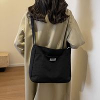 Women's Nylon Solid Color Classic Style Sewing Thread Square Zipper Tote Bag sku image 1