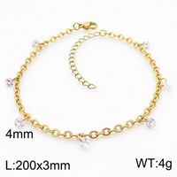 Stainless Steel 18K Gold Plated Basic Solid Color Bracelets main image 6