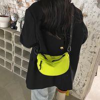 Women's Nylon Solid Color Classic Style Sewing Thread Zipper Shoulder Bag sku image 5