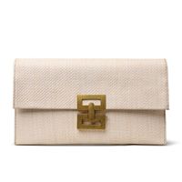 Women's Straw Solid Color Elegant Flip Cover Clutch Bag sku image 2
