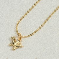 Le Cuivre Plaqué Or 14K Style Vintage Style Simple Commuer Incruster Dinosaure Zircon Pendentif sku image 5