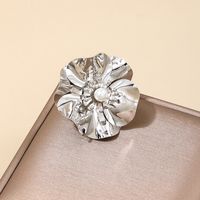 Sweet Flower Alloy Inlay Pearl Women's Open Rings main image 3