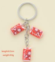 Cute Simple Style Cat Resin Asymmetrical Resin Keychain main image 2