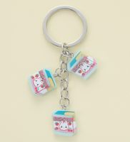 Cute Simple Style Cat Resin Asymmetrical Resin Keychain sku image 3