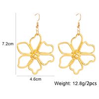 1 Pair Simple Style Flower Plating Alloy Ear Hook main image 2