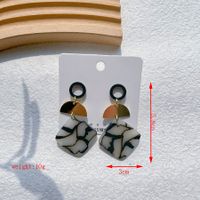 1 Pair Modern Style Classic Style Lattice Plating Arylic Soft Clay 14K Gold Plated Drop Earrings sku image 6