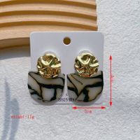 1 Pair Modern Style Classic Style Lattice Plating Arylic Soft Clay 14K Gold Plated Drop Earrings sku image 4