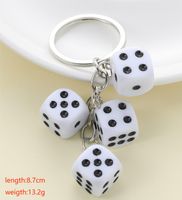 Business Funny Dice Resin Plating Resin Keychain main image 3